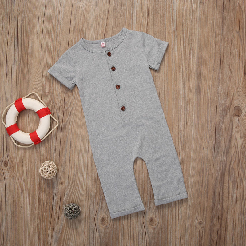 Cotton Romper with buttons