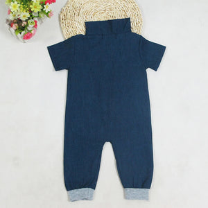 Denim Zip Romper