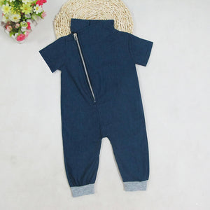 Denim Zip Romper