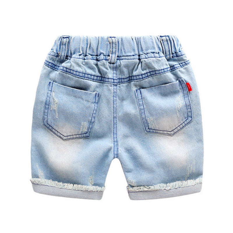Distressed Denim Shorts