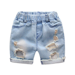 Distressed Denim Shorts