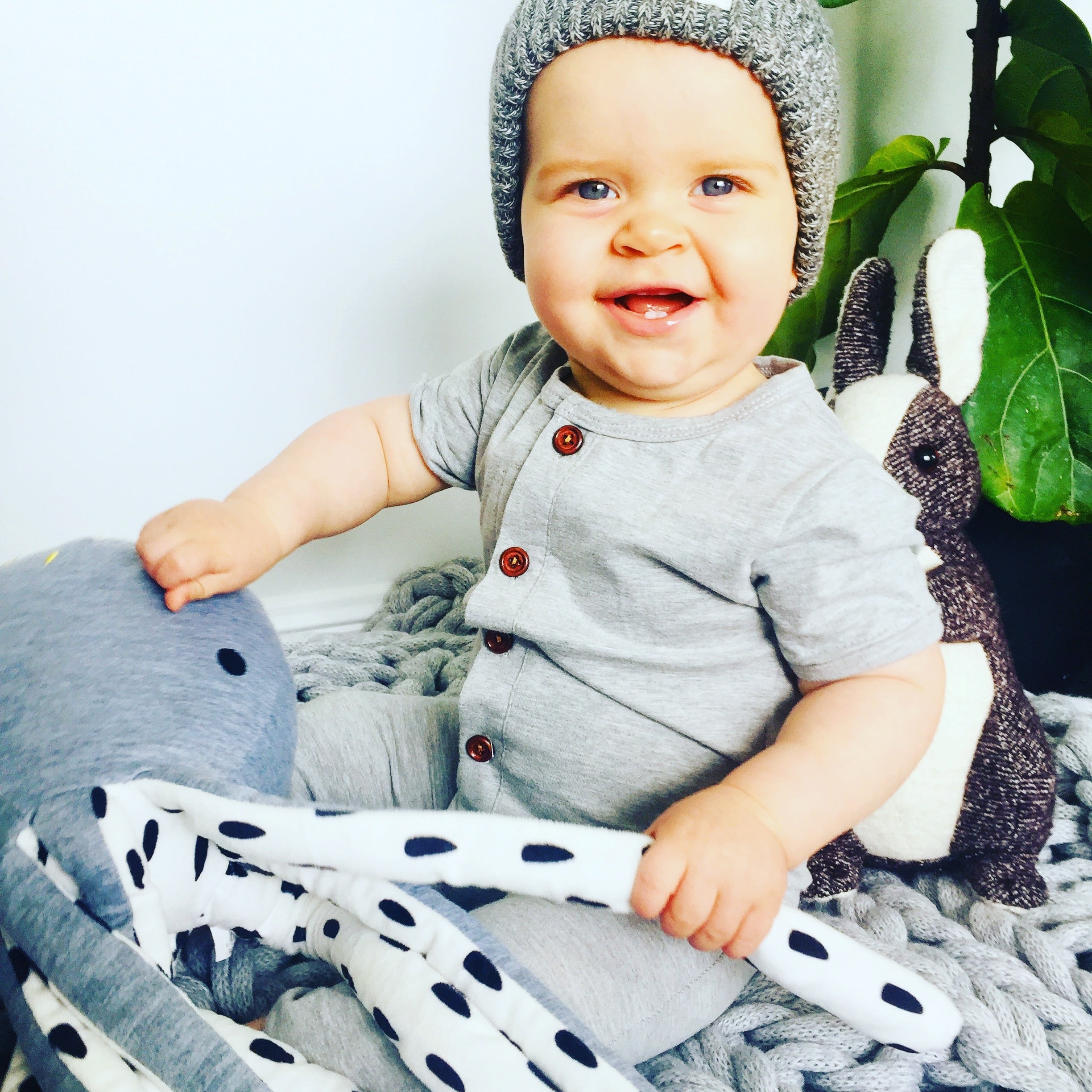 Cotton Romper with buttons