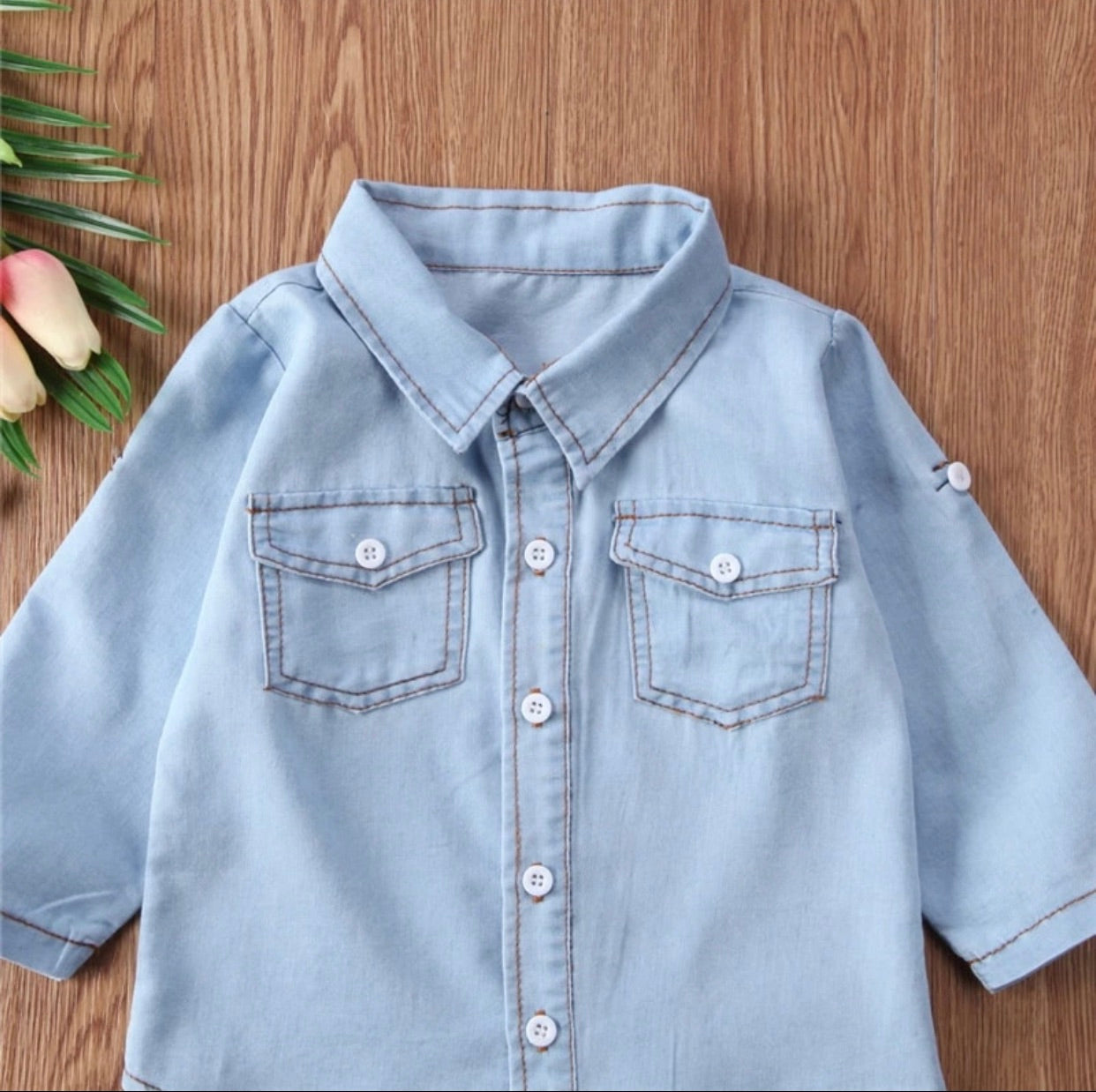 Long sleeve denim shirt